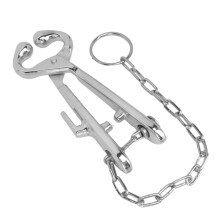 Edelstahl-Rinder-Nasen-Zange Bull Nose Ring Werkzeug 20x7,2cm