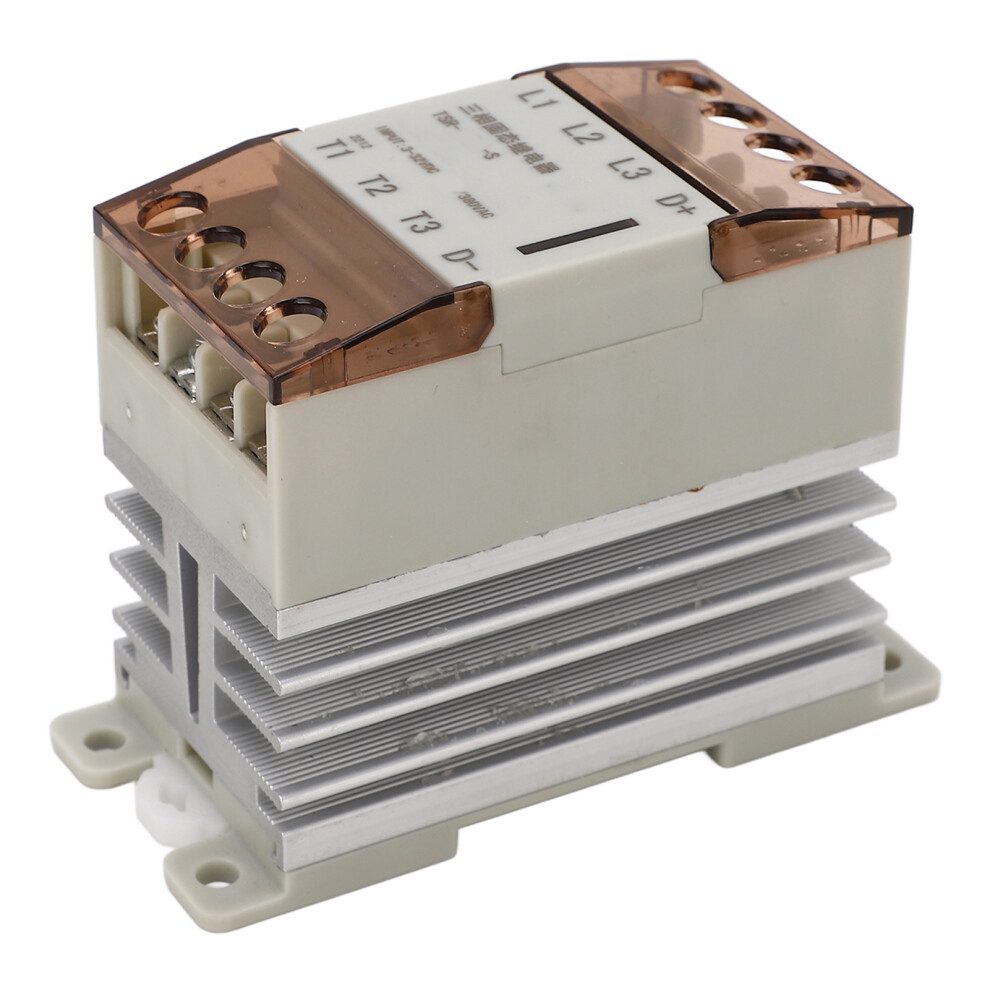 40A 3Â32Vdc/24Â380Vac Solid State Relay With Radiator, White 5001389666837