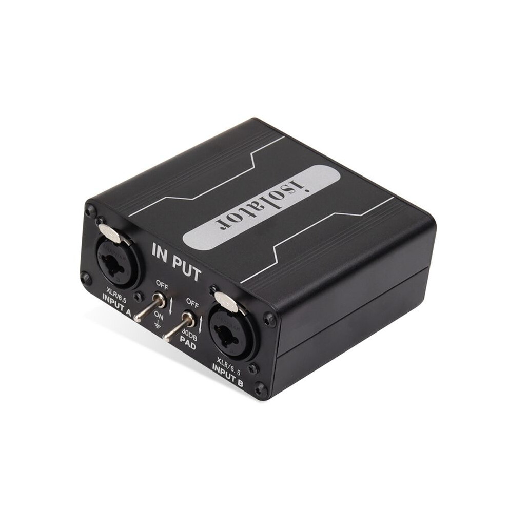 Gx200 Audio Isolator Dual-Channel 6.5 Xlr Mixer Audio Isolator Current Sound Noise Mixer Microphone Common Ground Filter 6033983365235