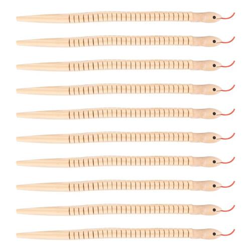 10 unidades 12 polegadas cobras onduladas de madeira sem acabamento articuladas  de madeira flexível modelo animal artesanato brinquedos para