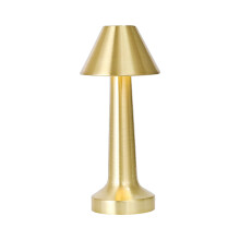 Dimbaar aanraakgevoelig tafellampje, metaal en ABS, 21 cm, goud