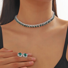 (1) Luxury Rhinestone Wedding Jewelry Set