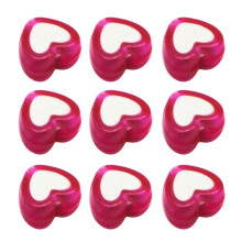 (E) Pastel Acrylic Heart Beads for DIY Bracelets - 200pcs