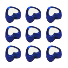 (I) Pastel Acrylic Heart Beads for DIY Bracelets - 200pcs
