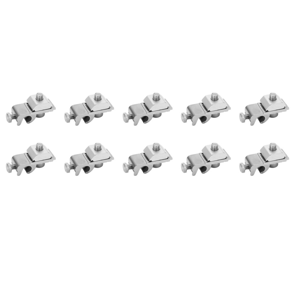 Aluminum Ground Clamp 10Pcs M6 Solar Panel Grounding Connector For Pv Cable Au 3671389620744