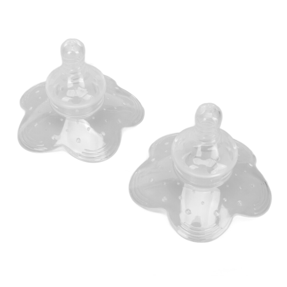 Silicone Nipple Shields for Flat/Inverted Nipples 2pcs Breastfeeding Protector