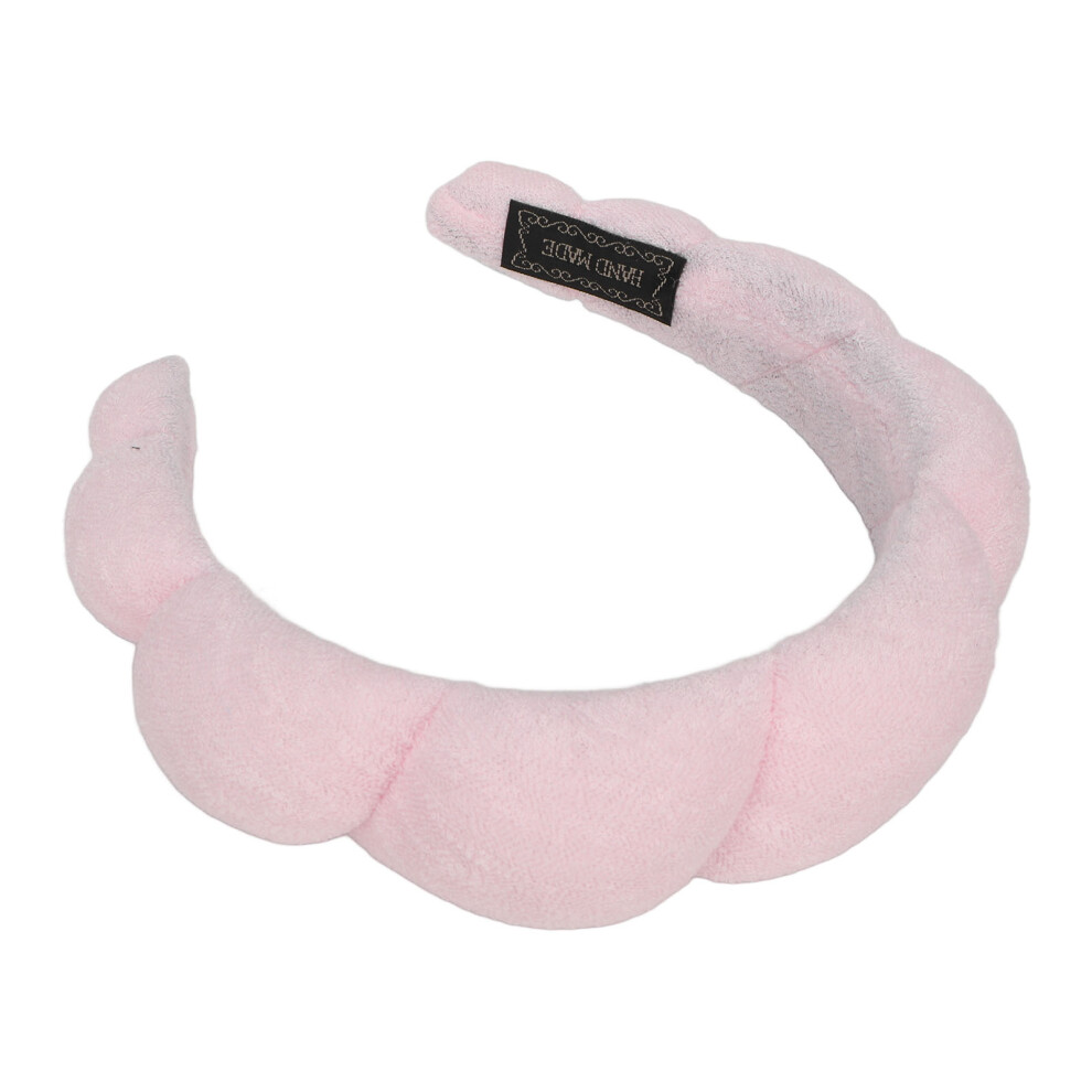 Pink Spa Headband With Sponge & Terry Towel Fabric For Face & Makeup Removal