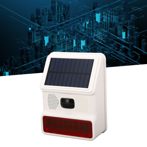 Wireless Solar Alarm 5V 433MHz Waterproof 100dB Security System