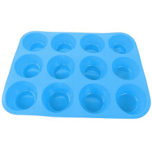 (Blue) Non-Stick Silicone Cupcake Baking Pan