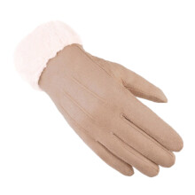 (Khaki) Windproof Gloves for Women - Outdoor & Office Use