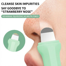 (Mint Green) Stainless Steel Blackhead Remover w/ Dust Cover