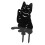 Black Cat Garden Sign Acrylic Stake24.5x13cm 1
