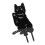 Black Cat Garden Sign Acrylic Stake24.5x13cm 2