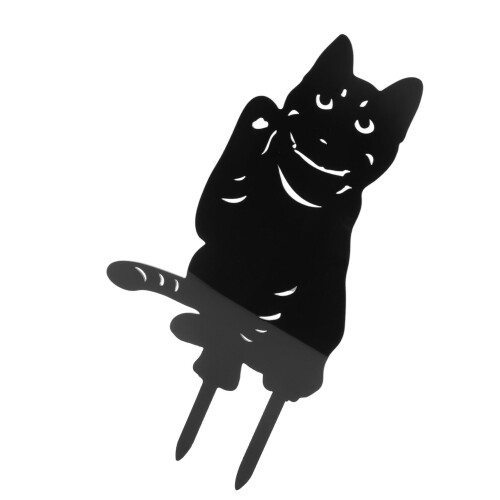 Black Cat Garden Sign Acrylic Stake24.5x13cm 2