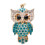 (Blue) Owl Rhinestone Keychain for Handbag Decor 3