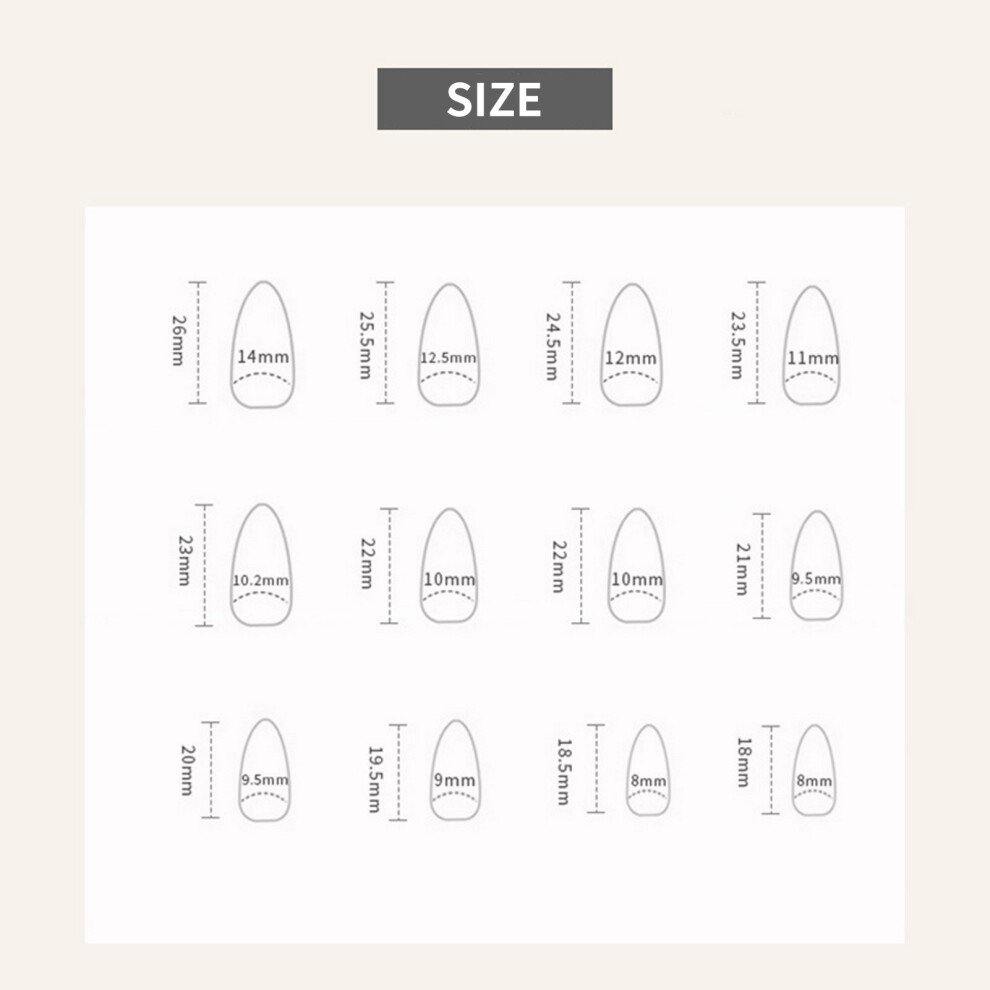 Zhouq-Outdoors 24Pcs Floral False Nails - Wedding & Party Wear