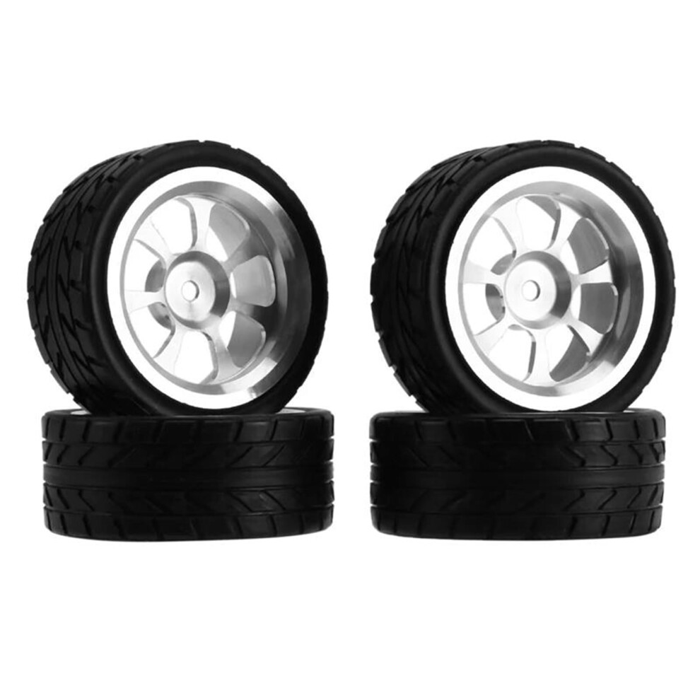 Rc Car Wheels 65Mm Metal Wheel Rim With Traction Rubber Grip For Wltoys 144001 A959 124019 9073542587453