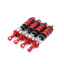 Metal Oil Shock Damper for 1/16 RC Car, Red Aluminum Shock Absorber Set, Fits SCY 16101‑16103