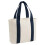 BagBase (One Size, Natural/Navy) Bagbase Canvas Tote Bag 1