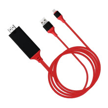 Type C to HDMI Adapter Cable PVC Copper for Phone Laptop Red