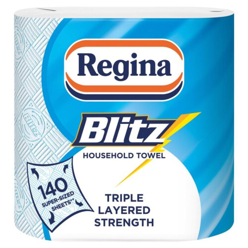 Regina Regina Blitz 3 Ply Kitchen Roll (Pack of 2)