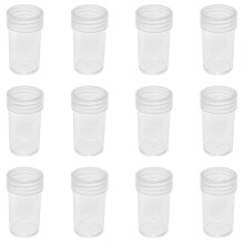 Diamond Painting Storage Containers 12 Pcs Small Plastic Jars with Screw Lids for Beads and Crafts