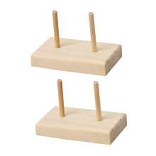 2pcs Embroidery Thread Organizer Wooden Spool Holder Rack Tangle Storage for Sewing and Quilting
