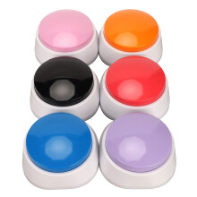 6 Stück Haustier-Sprachaufzeichnungs-Buttons, 6 x AAA, 6 Farben, Hund-Kommunikations-Buzzer