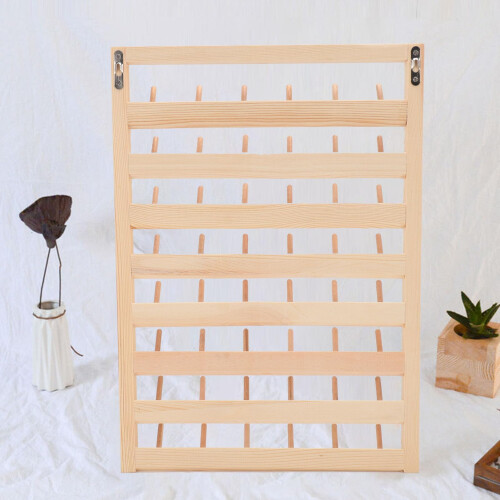 Wooden Thread Holder 48 Spool Wall Mounted Sewing and Embroidery Thread Organizer 1