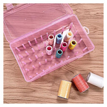 Sewing Thread Storage Box 22.7cm Transparent Bobbin Organizer Case Durable Easy Replacement Design