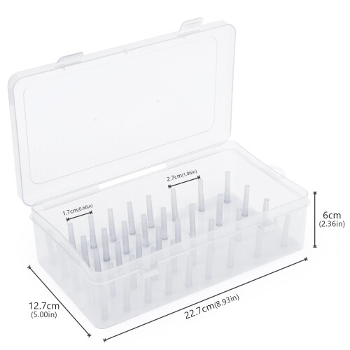 Sewing Thread Storage Box 22.7cm Transparent Bobbin Organizer Case Durable Easy Replacement Design 1