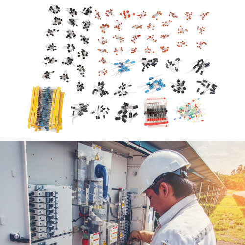 1400pcs Electronic Components Kit Resistor Capacitor Transistor LED Diode DIY Electronics