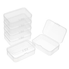 28Pcs Clear Plastic Storage Containers with Hinged Lids, Small Organizer Boxes for Beads Jewelry Craft