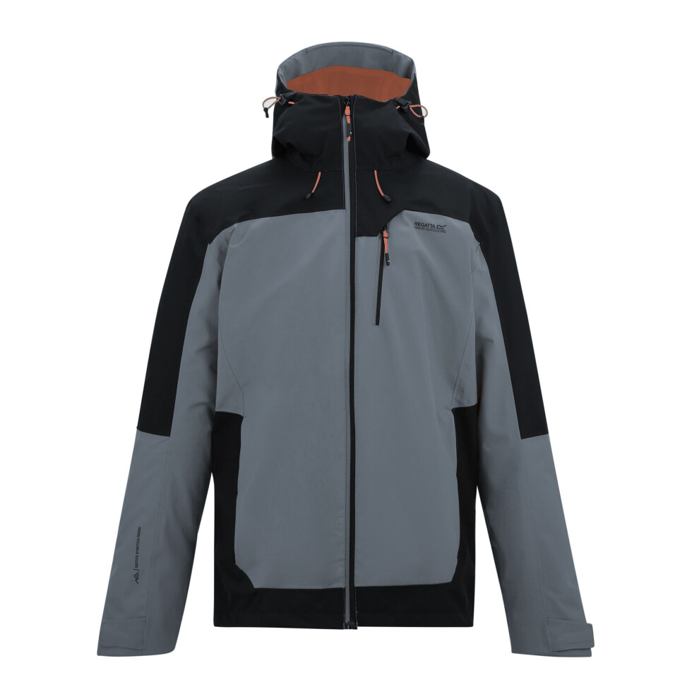 Regatta (S, Storm Grey/Black) Mens Highton Iv Stretch Waterproof Jacket