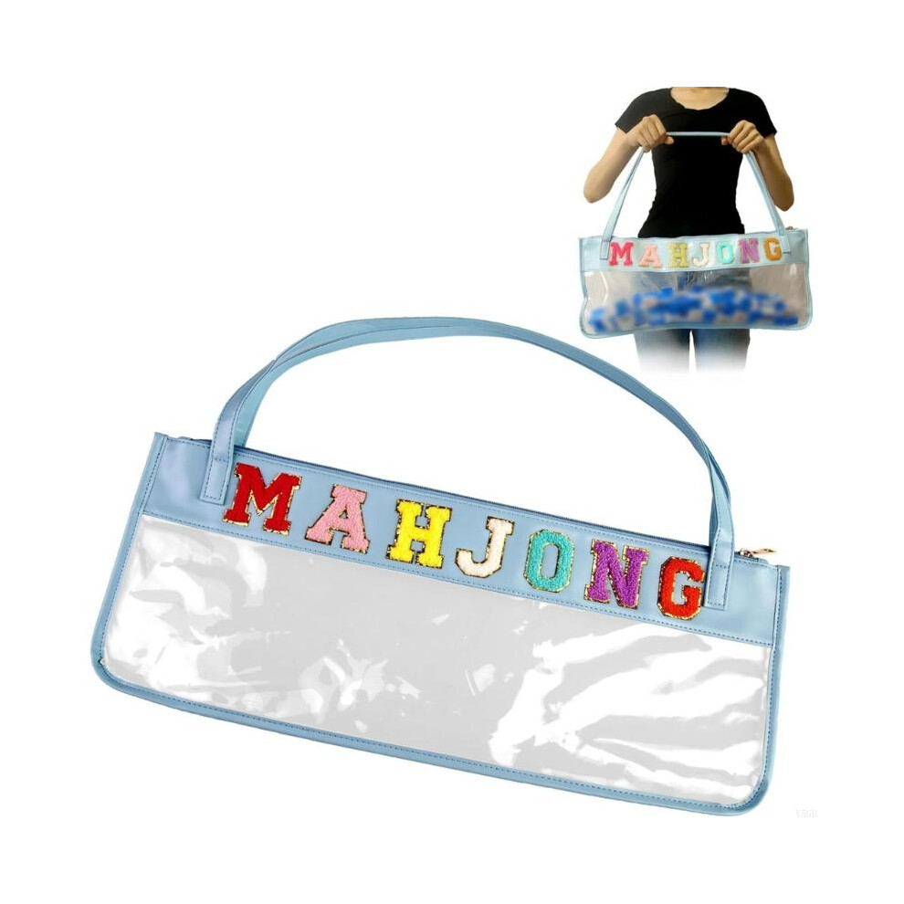 Rowjow (Blue) Large Capacity Pvc Waterproof Makeup Holder With Visible Front For Easy Viewing And Quick Access
