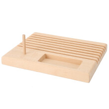 Quilting Ruler Holder Wooden Sewing Organizer with Dual Storage Design for Craft Room and DIY Projects