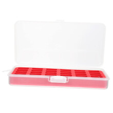 Sewing Thread Organizer Box with Lid and Bobbin Holder, Compact Embroidery Storage Case for Home
