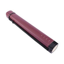 Expandable Red Document Storage Tube with Adjustable Strap for Blueprints and Posters