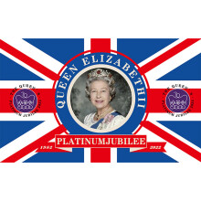 Elizabeth II Dronning Flag90x150cm Polyester Udendørs