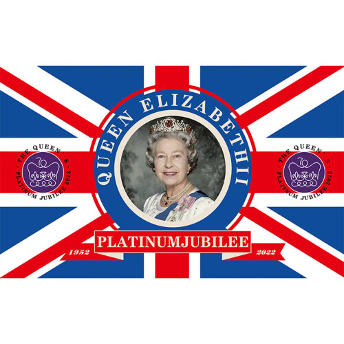 Elizabeth II Dronning Flag90x150cm Polyester Udendørs