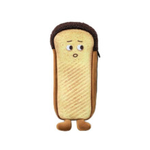 Bread Pencil Case Cartoon Storage Bag Cute Creative Bread Shape Large Capacity Zipper Organizer