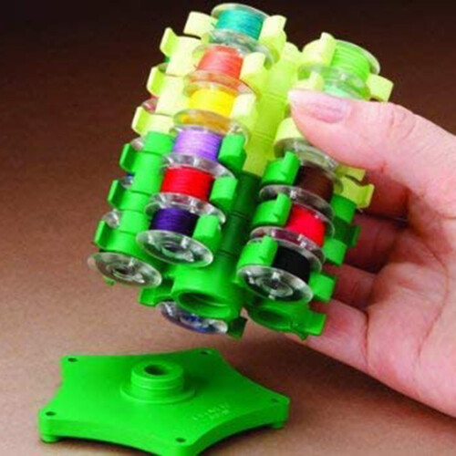 Sewing Bobbin Holder with 6Layer Rotating Design, 30 Slot Thread Organizer Tower, Tangle Storage 2