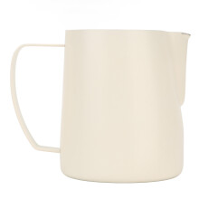 Jugello in acciaio inossidabile beige da 700 ml per schiumare il latte e creare latte art per caffè