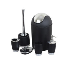 Bathroom Accessories Set with Toothbrush Holder Soap Dish and Lotion Bottle for Guest Room Color D