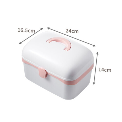 Lockable Medicine Storage Box with Large Capacity and Removable Compartments for First Aid Organizer 1