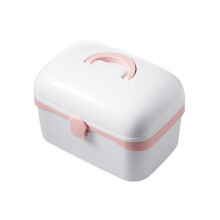 Lockable Medicine Storage Box with Large Capacity and Removable Compartments for First Aid Organizer