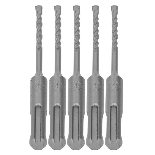 5Pcs Spiral Impact Drill Bits 110mm 4mm Cemented Carbide