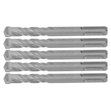 5pcs Spiral Impact Drill Bits 110mm 12mm Cemented Carbide Tip