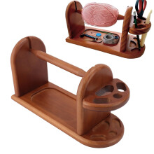 Handcrafted Wood Yarn Bowl Holder for Knitting and Crocheting, Smooth Tangle Yarn Feeding