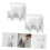 2pcs No Drill Wall Mounted Toothbrush Holder with Automatic Lid and Drain, Space Saving Bathroom Organizer 5
